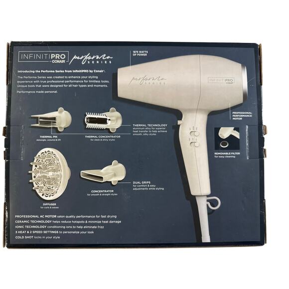 INFINITIPRO by CONAIR Performa Series Ionic Ceramic Hair Dryer open box - Picture 2 of 4